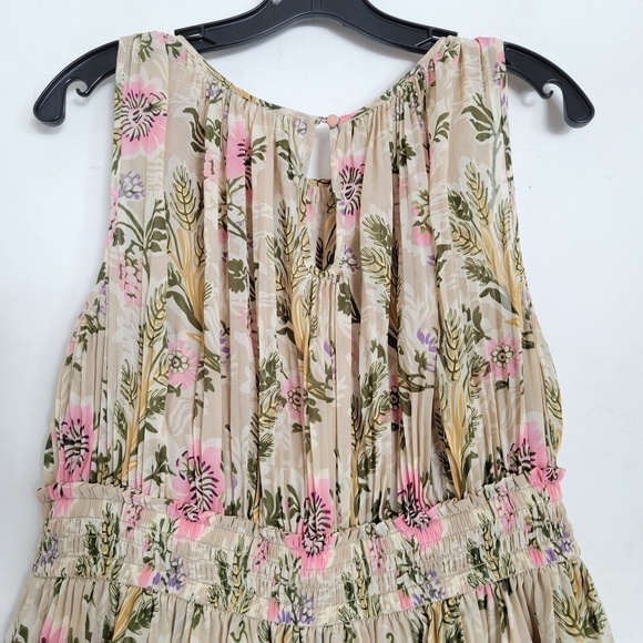 Anthro Plenty by Tracy Reese Floral Terraced Garden Pleated Layered Dress Medium - Picture 5 of 16